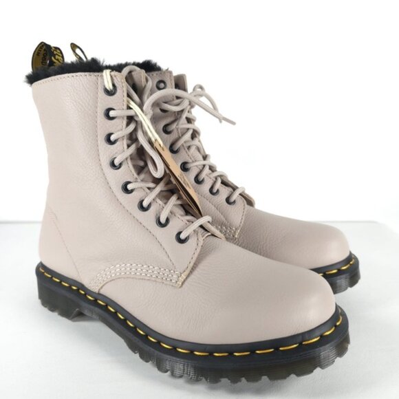 NWT MARTENS AirWair 1460 SERENA Faux Fur VIRGINIA Lined Lace